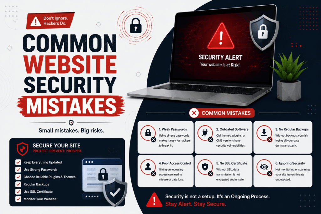 Common Website Security Mistakes Businesses Must Avoid in 2026